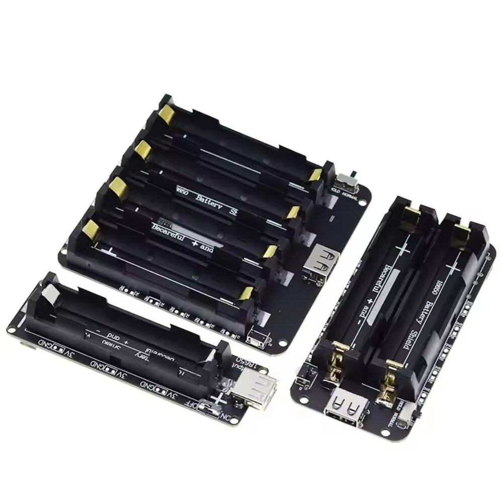 Isometric view of 18650 Battery Shield Power Module