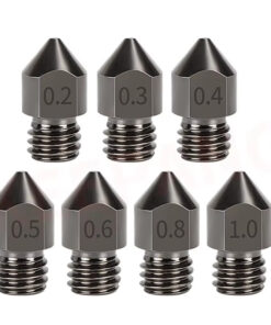 MK8 Hardened Steel Nozzle M6 1.75mm – 0.2–1.0mm Wear-Resistant for Abrasive Filaments 3D Printer