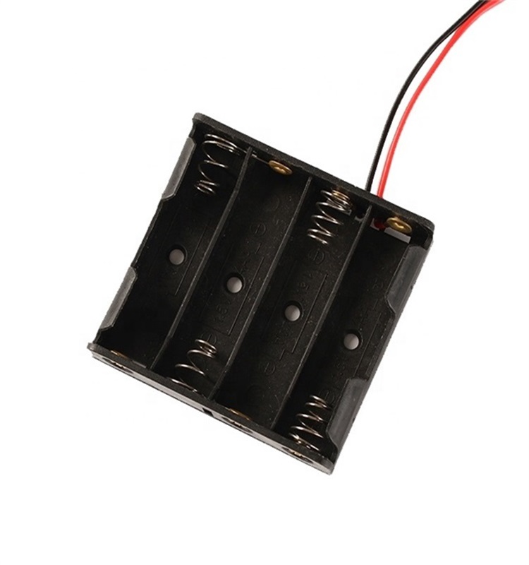 AA Battery Holder (2AA / 4AA) with Wire Leads – 3V / 6V Battery Case for Arduino, DIY Electronics & Projects