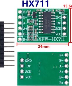Alternative view of HX711 Load Cell Amplifier Module – 24-bit Precision ADC for Weighing Sensors | Arduino & ESP32 Compatible