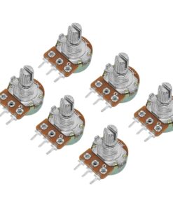 A 2x3 gird of 10k (B10K) potentiometers.