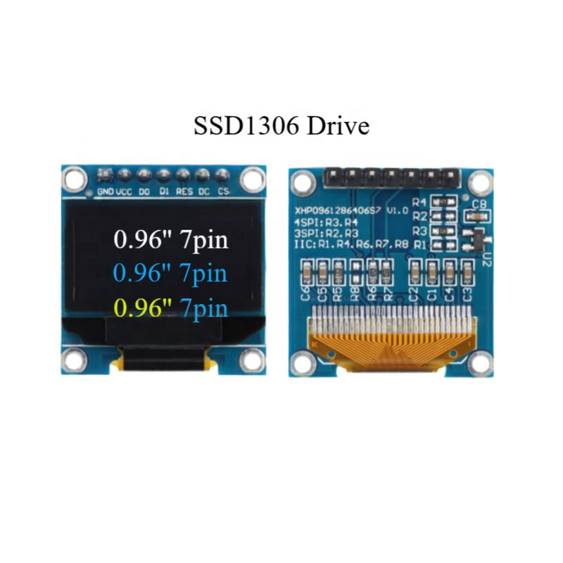 0.96" OLED Display Module 128x64 SSD1306 – I2C/SPI White Blue Blue-Yellow | 4-Pin & 7-Pin - Image 4