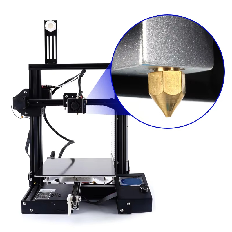 MK8 Brass Nozzle M6 1.75mm – 0.2–1.0mm for Creality Ender 3 / CR-10 & MK8 Hotend 3D Printers - Image 6