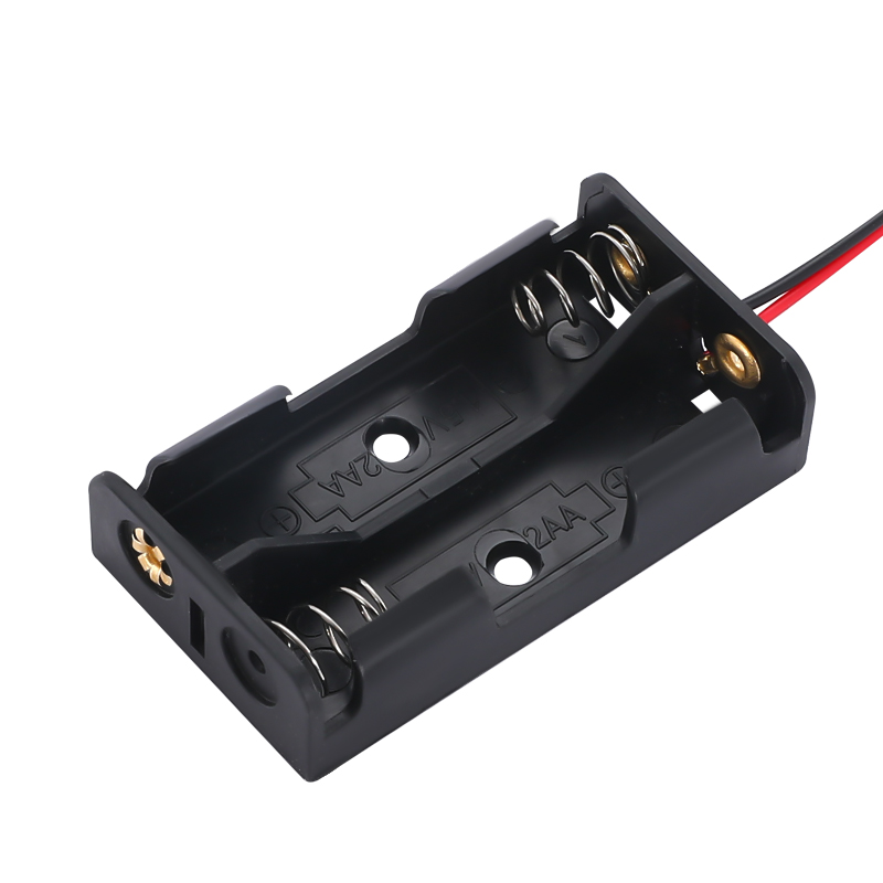 2AA battery holder with leads