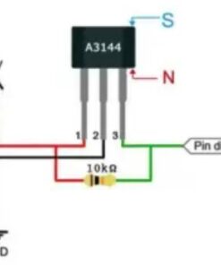Alternative view of A3144 Hall Effect Sensor Switch