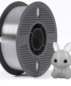 Transparent PETG 3D Printer 1.75mm filament on a plastic spool/reel